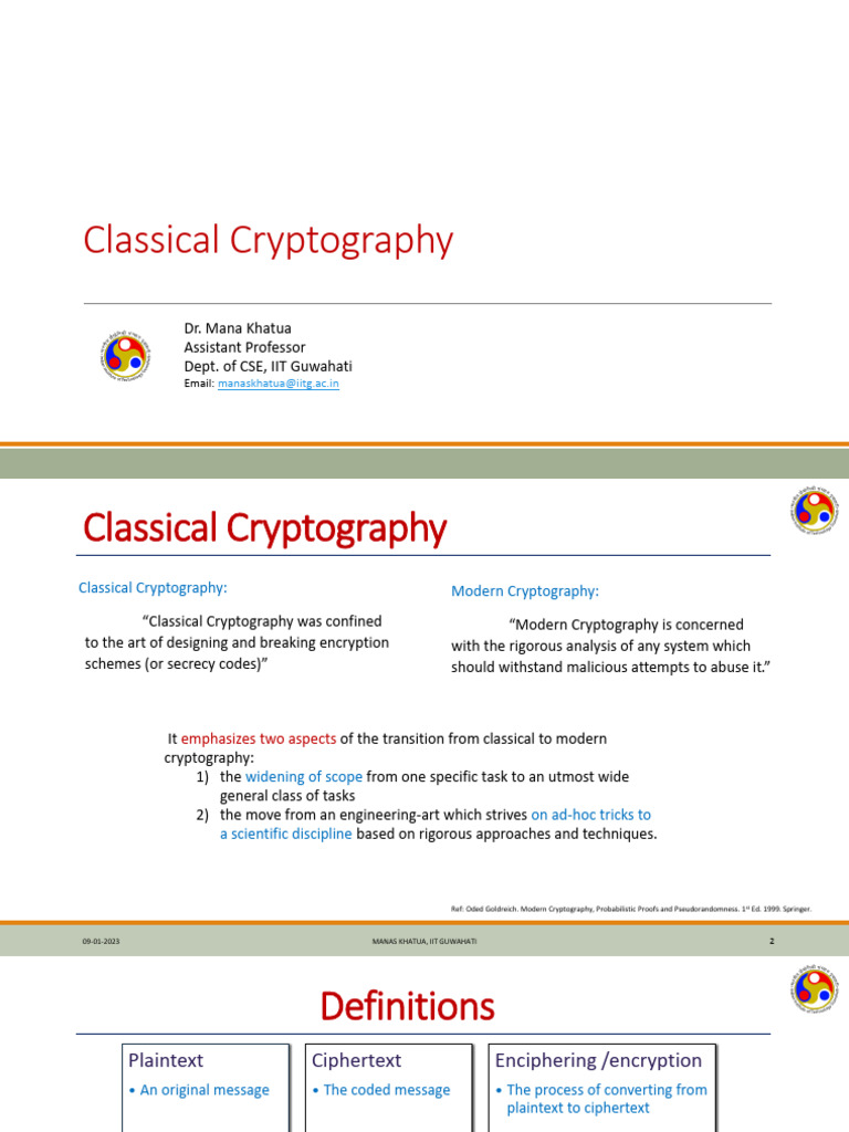 Overview of Classical Cryptography | PDF | Cipher | Cryptography