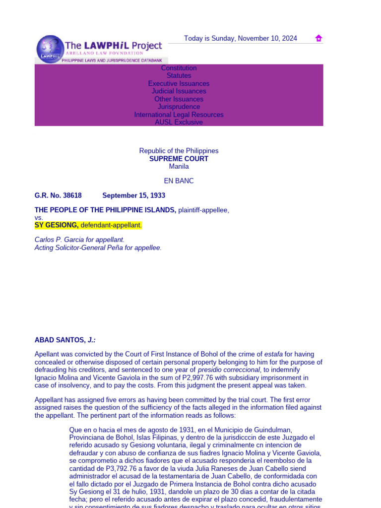 Supreme Court Ruling on Estafa Case | PDF | Appeal | Acquittal