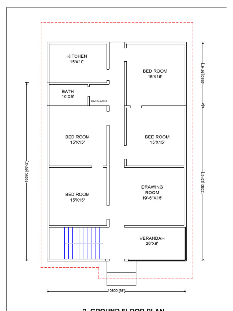 Ground Floor Plan Dimensions and Layout | PDF