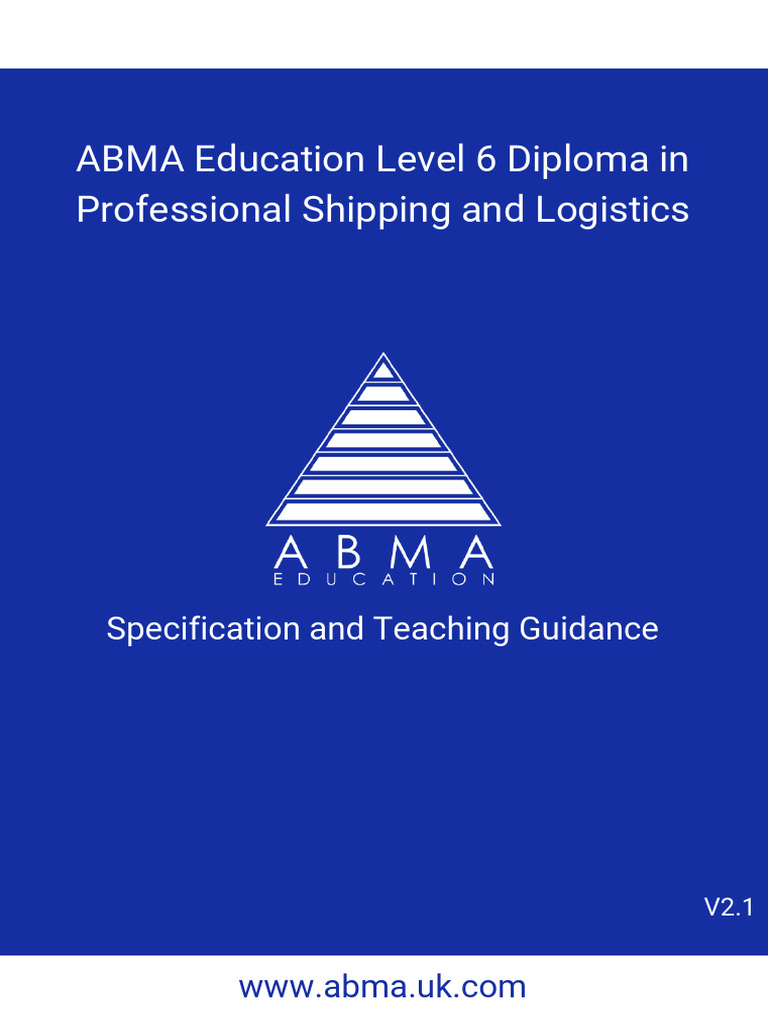 ABMA Level 6 Shipping & Logistics Diploma | PDF | Insurance | Learning