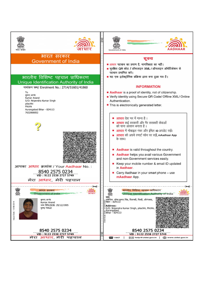 Anand Aadhar | PDF