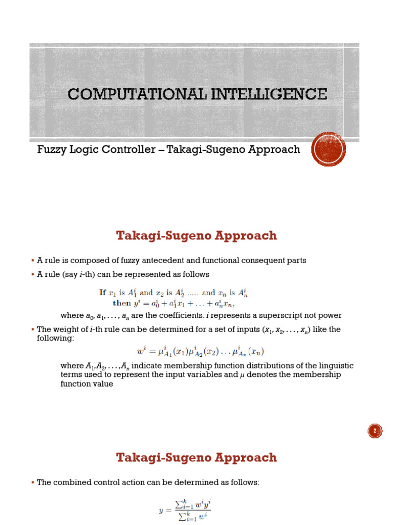 Takagi-Sugeno Fuzzy Logic Controller | PDF | Applied Mathematics ...