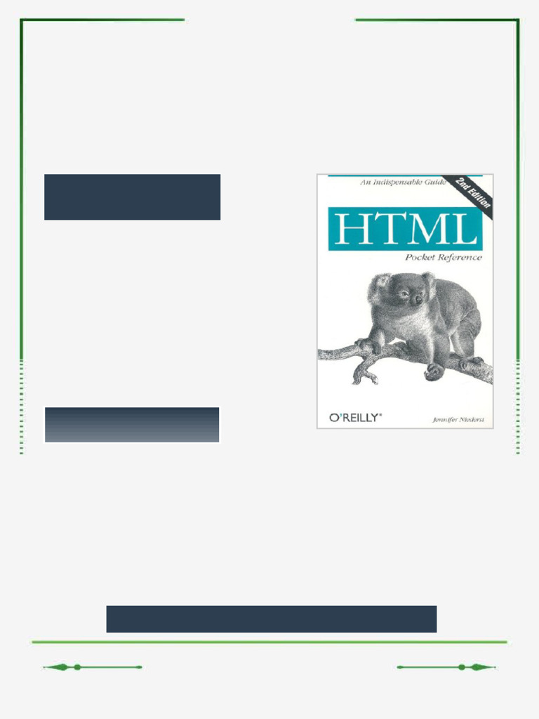 HTML Pocket Reference 2nd Edition Jennifer Niederst Robbins ebook fresh ...