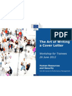 The Art of Writing A CoverLetter by Ingrid Andersson (DG HR)