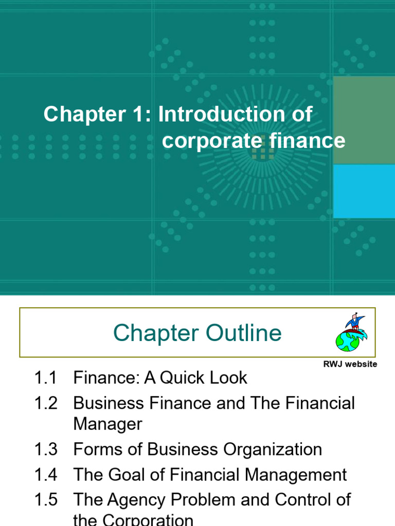 Introduction to Corporate Finance Concepts | PDF | Partnership | Taxes