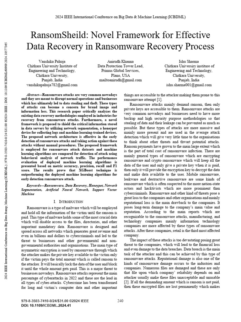 RansomSheild Novel Framework For Effective Data Recovery in Ransomware ...