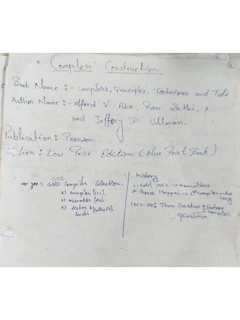 Unit 1 - Compiler Design | PDF