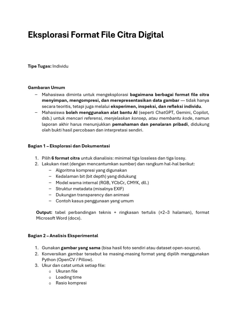 Eksplorasi Format File Citra Digital | PDF