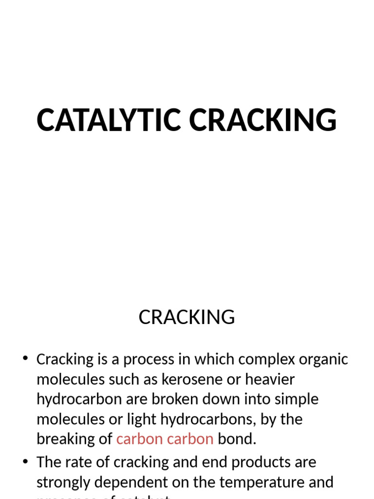 Understanding Catalytic Cracking Process | PDF | Cracking (Chemistry ...