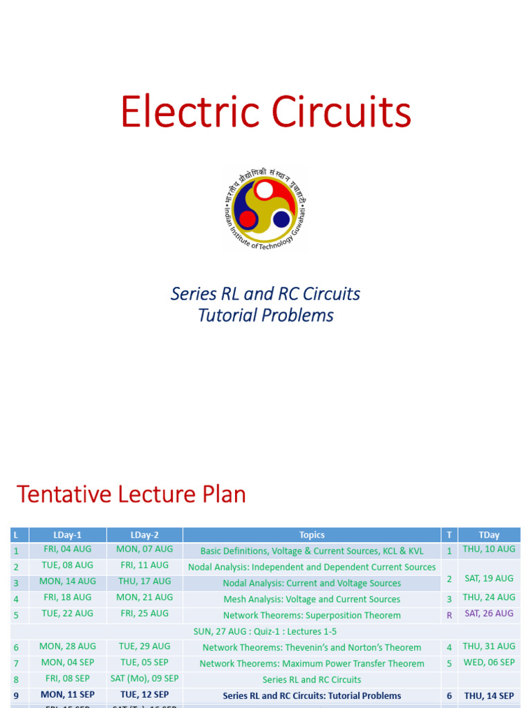 Electric Circuits: RL & RC Series Analysis | PDF | Electrical Network ...