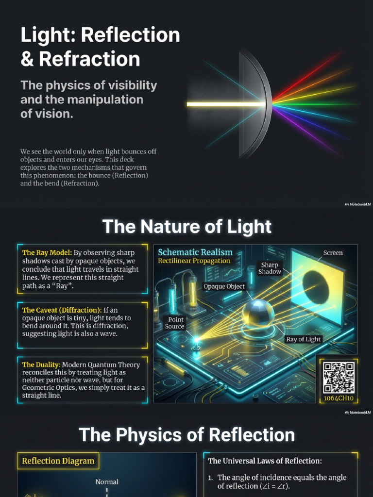 Light Reflection and Refraction | PDF