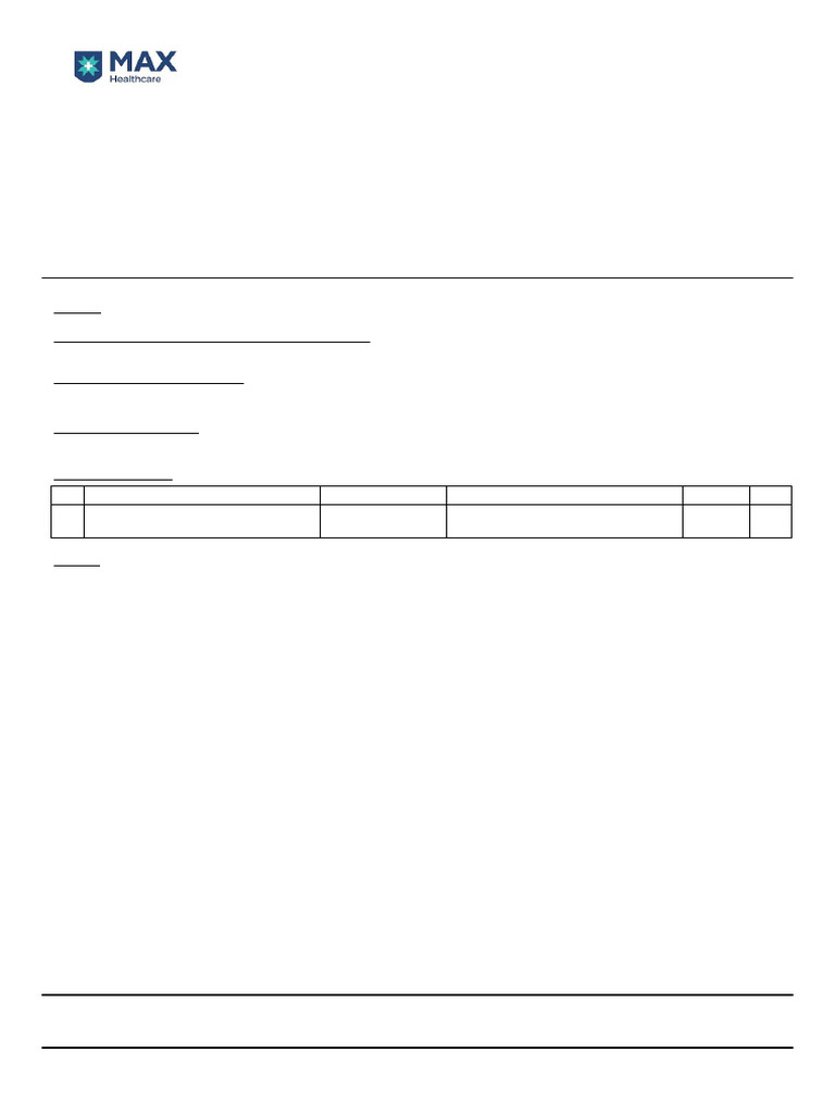 Patient Name: Location: Age / Sex: Date: Maxid: Invoice No: Doctor Name ...