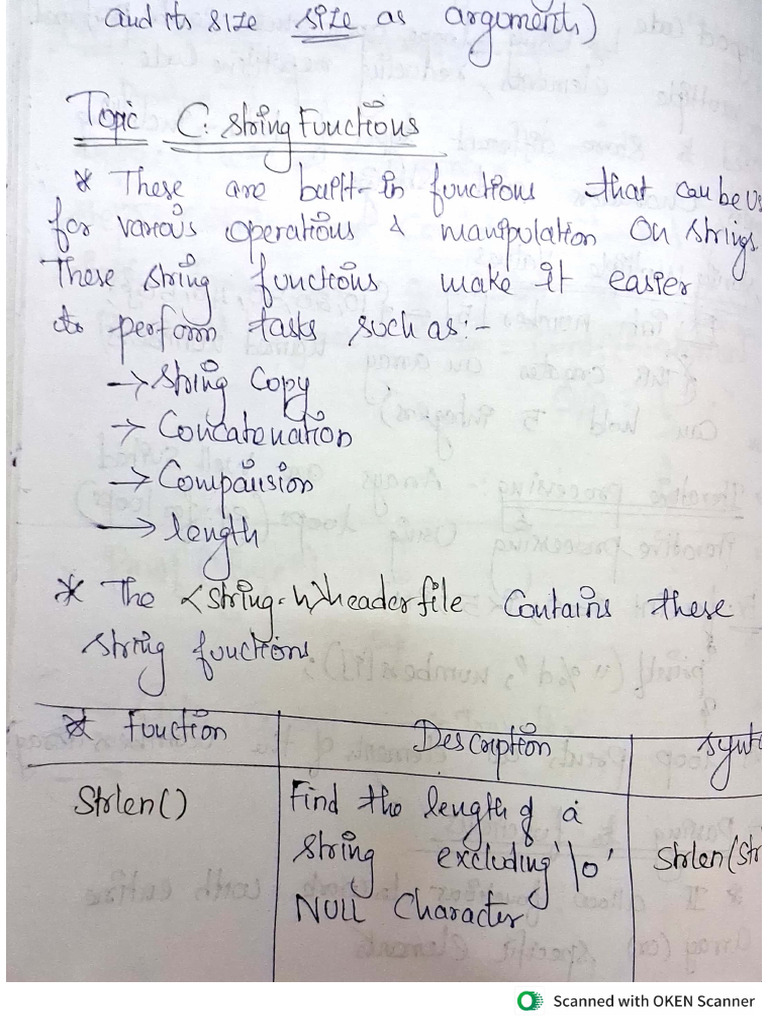 C String Functions | PDF