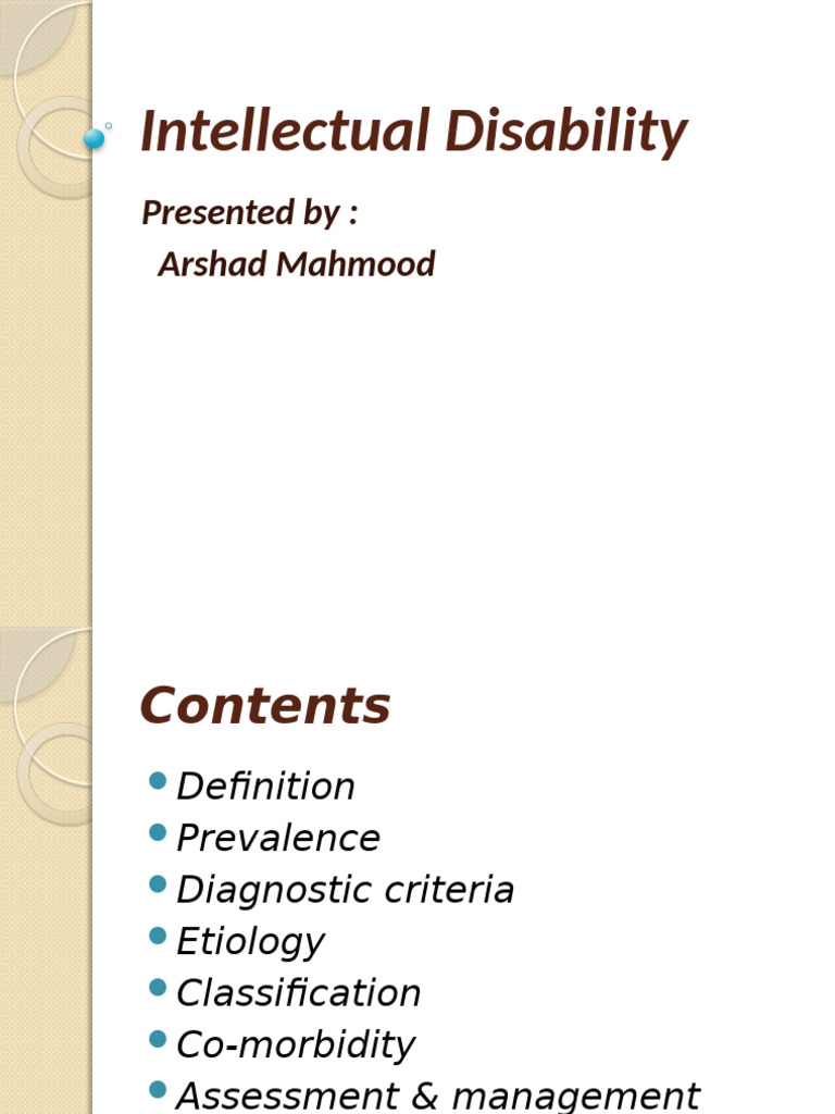 Understanding Intellectual Disability | PDF | Mental Disorder ...