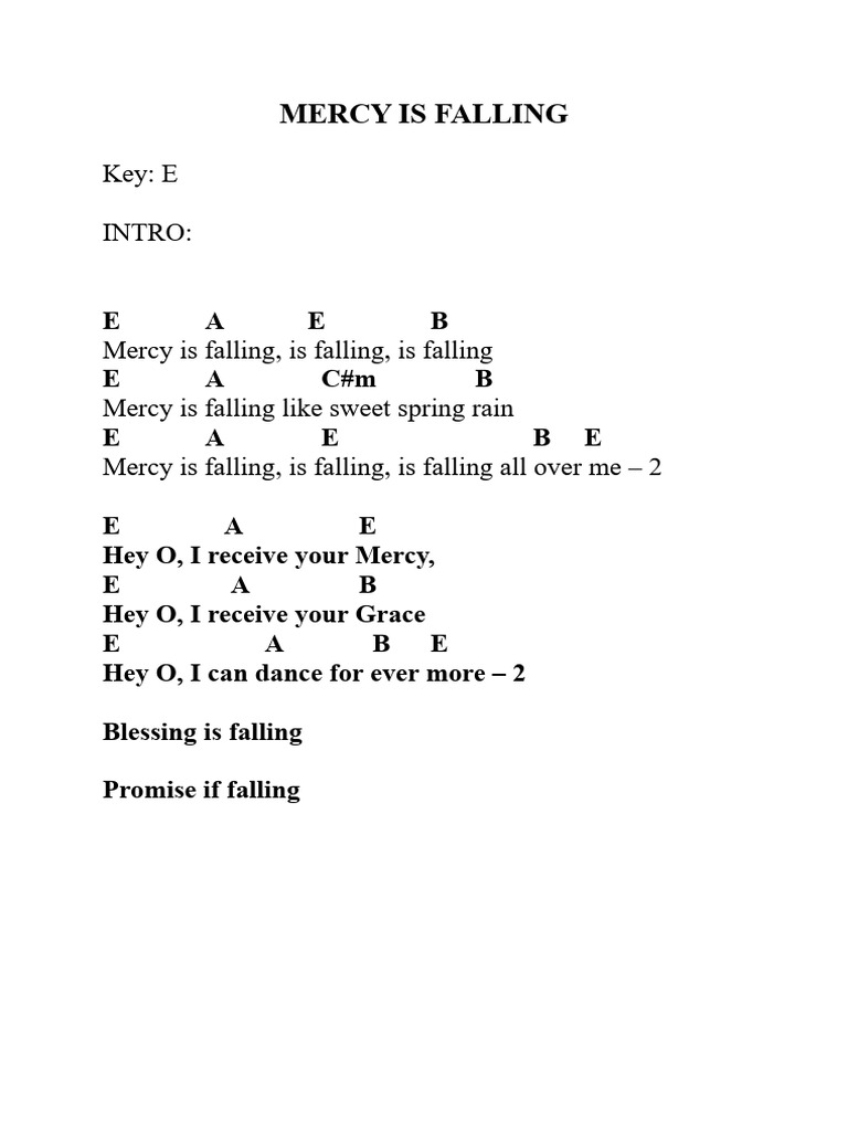 Mercy Is Falling | PDF