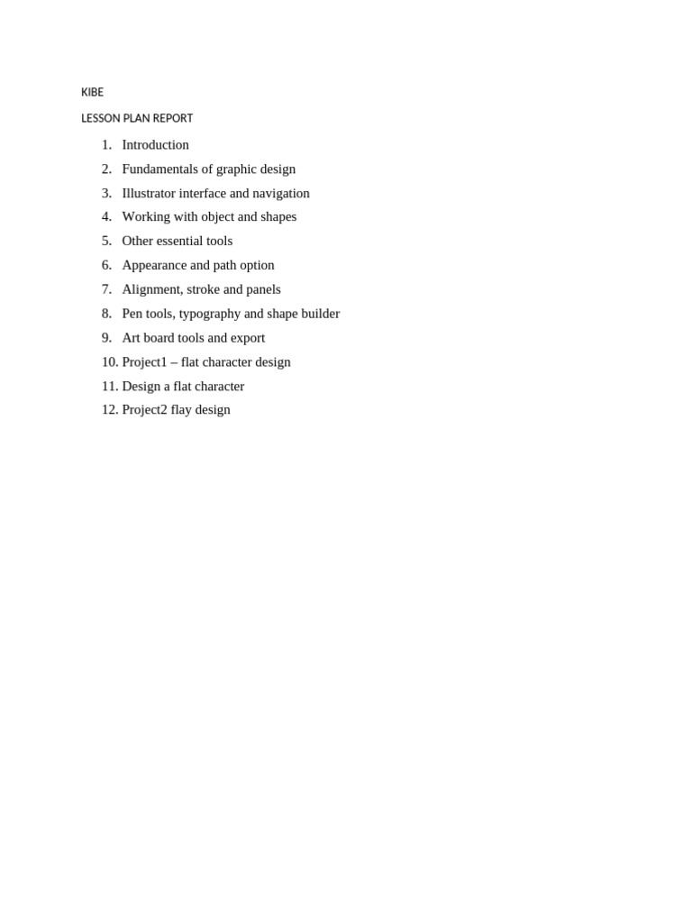 Graphic Design Lesson Plan Overview | PDF