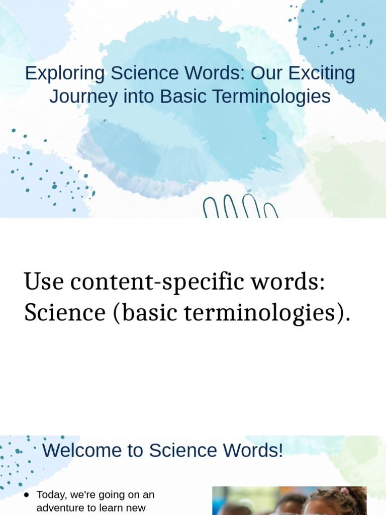 Science Words for Young Explorers | PDF | Experiment | Butterfly