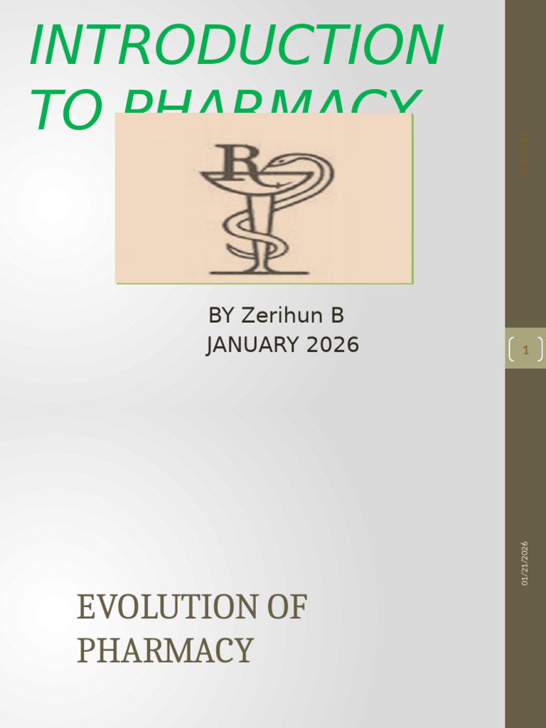 History and Evolution of Pharmacy | PDF | Pharmacy | Medical Prescription
