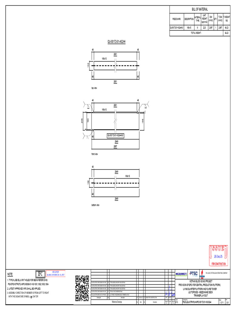 PQ Clqu STR PLN MPC 00172 01 As 0244 - s01 LQ Topside Mezzanine Deck ...