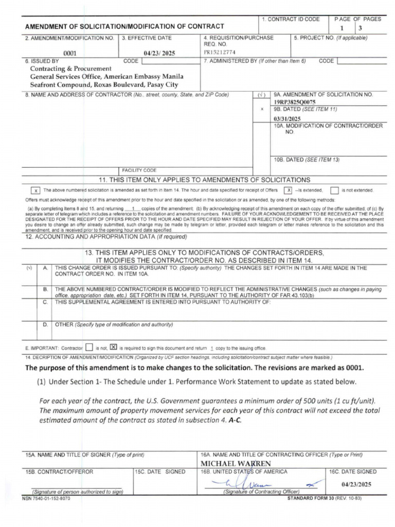 Amendment+0001 19RP3825Q0075 | PDF