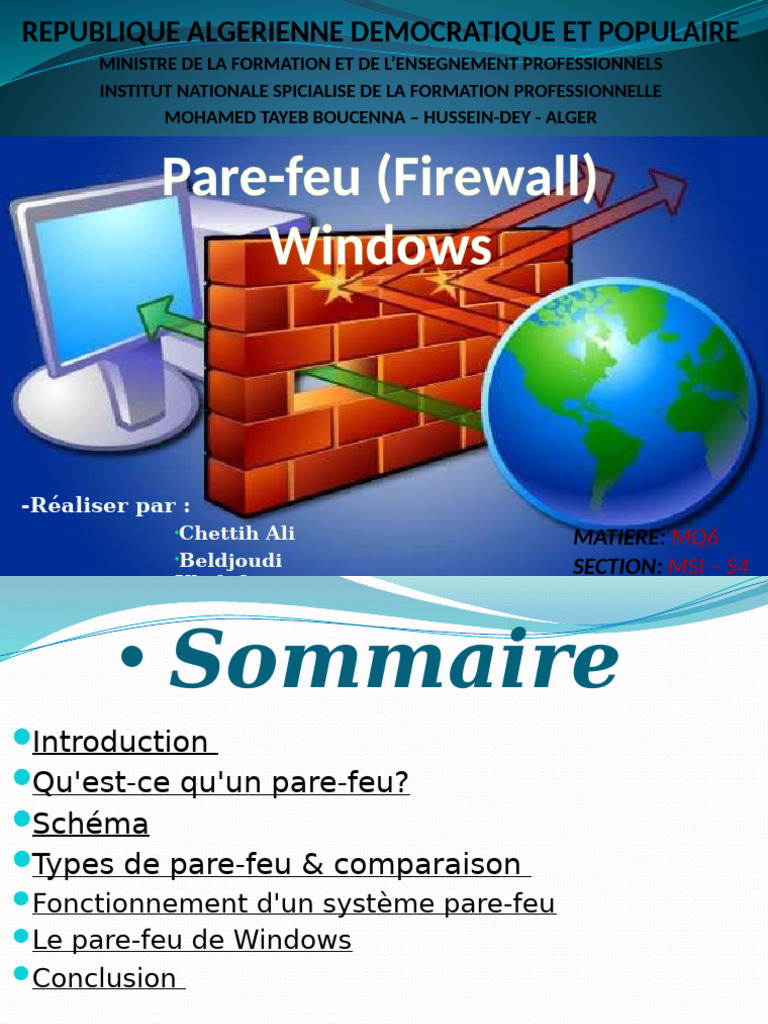 Comprendre le pare-feu Windows | PDF | Pare-feu (informatique) | Virus ...