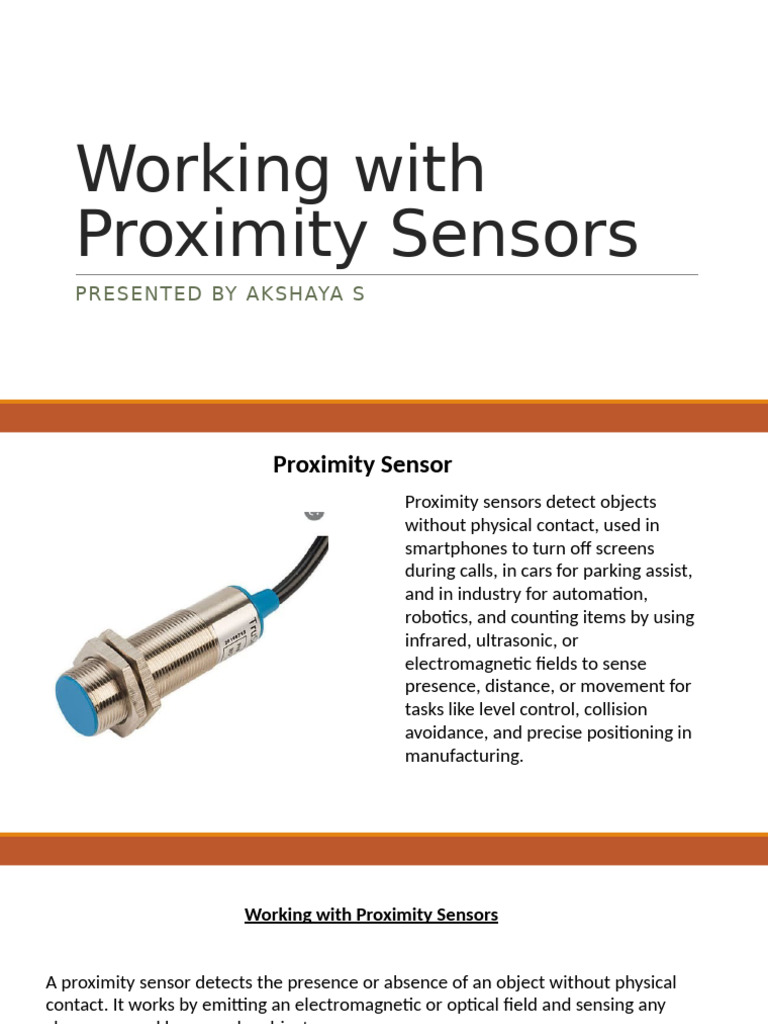 Working With Proximity Sensors-1 | PDF | Ultrasound | Capacitance
