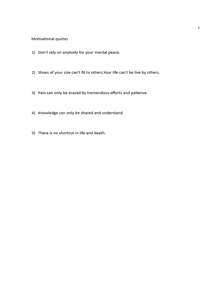 Inspiring Quotes for Personal Growth | PDF