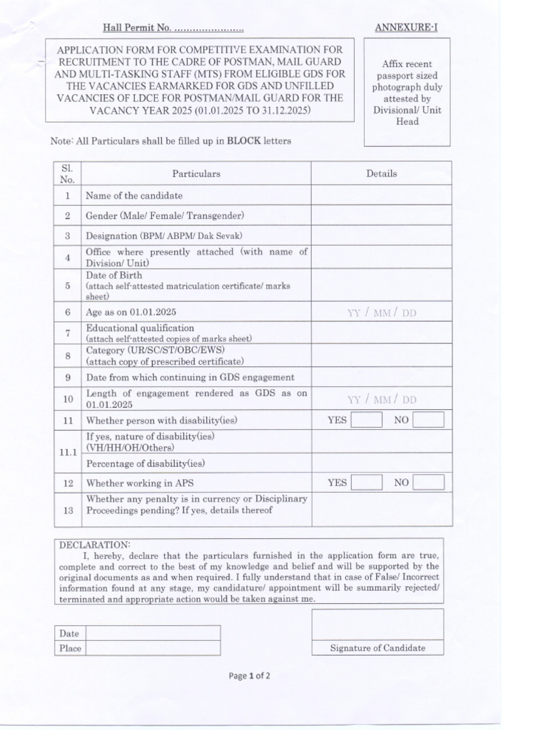 Applicationform 1 | PDF