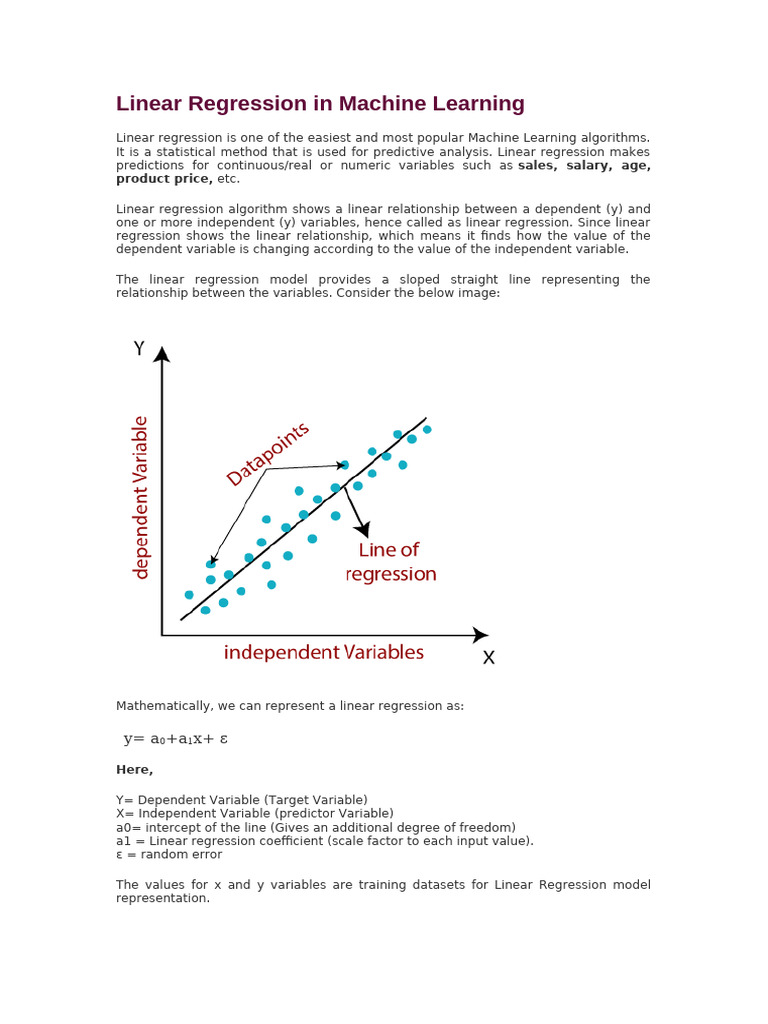 Understanding Linear Regression Basics | PDF | Linear Regression ...