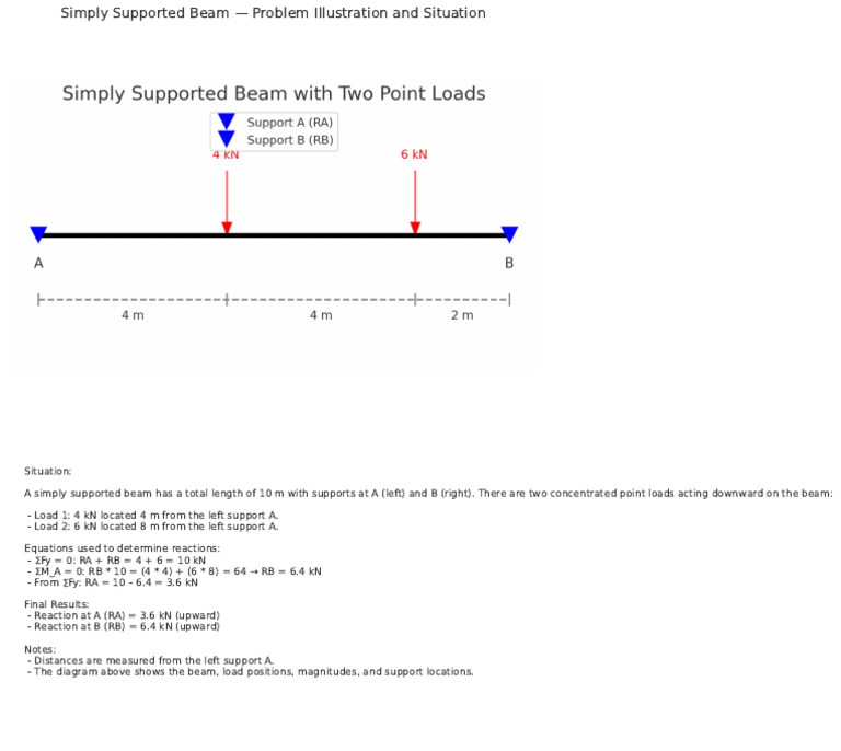 Beam Load Analysis and Reactions | PDF