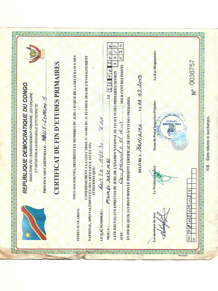 Scan Certificat | PDF
