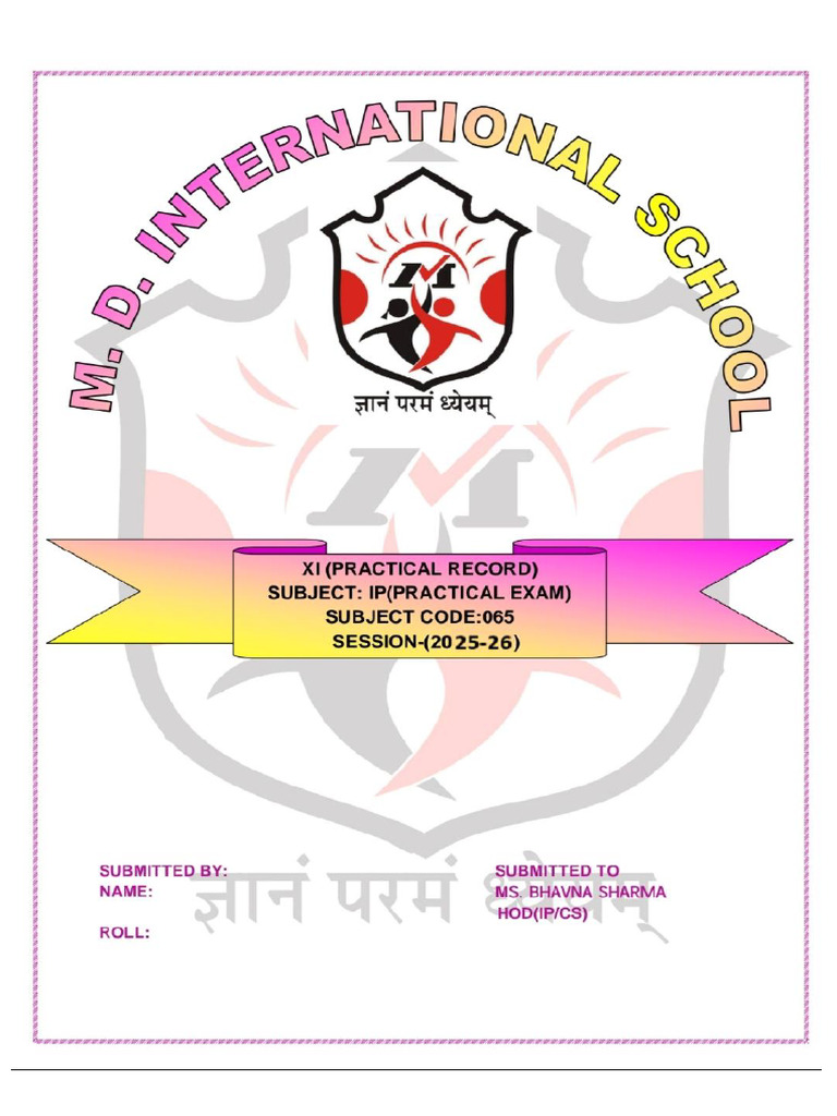 Class XI IP Practicals Guide | PDF