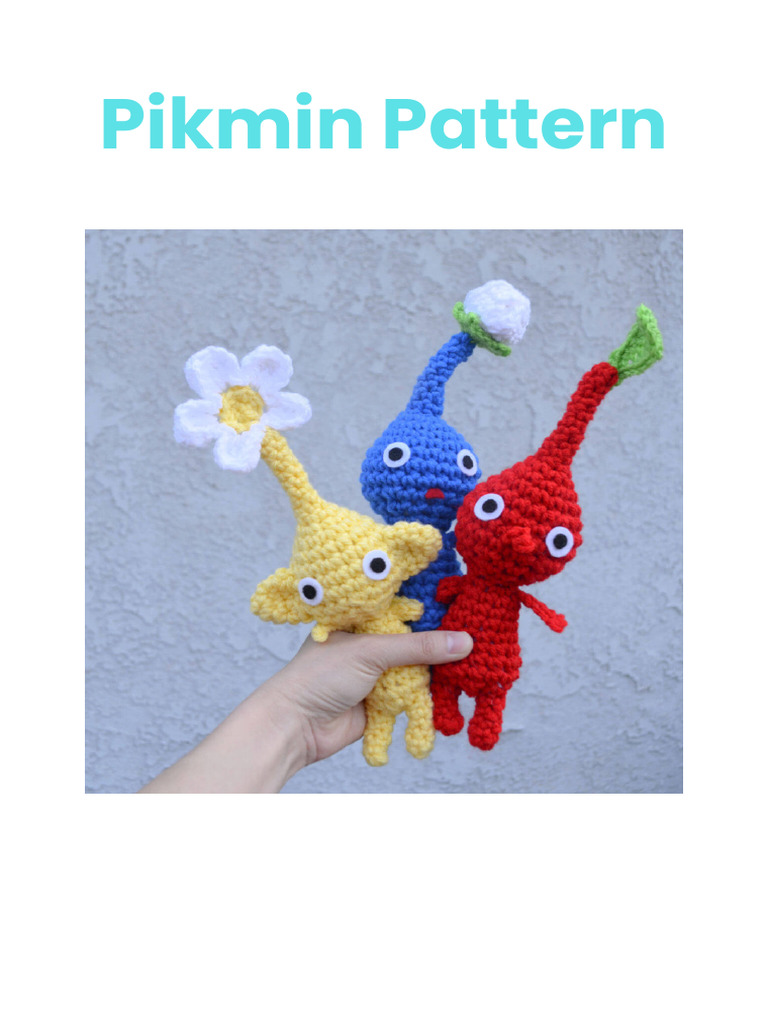 Crochet Pikmin Amigurumi Pattern | PDF | Crochet | Needlework