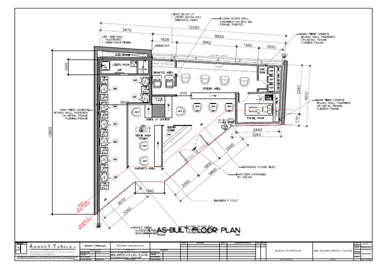 Proposed Hair Zone Salon Floor Plan | PDF