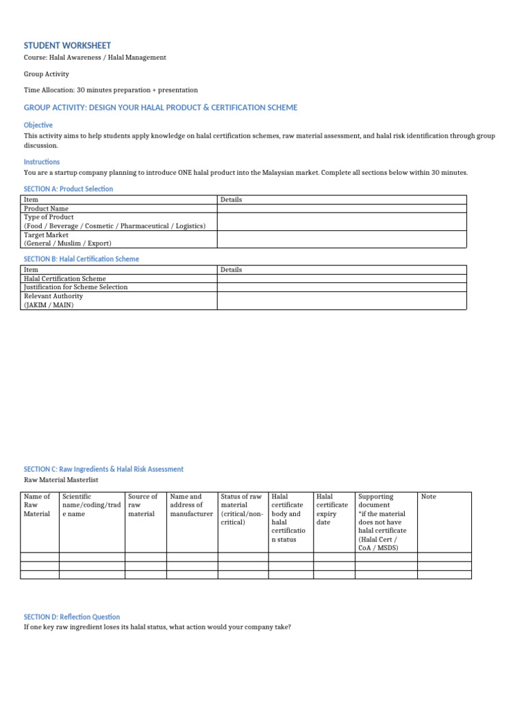 Halal Product Design & Certification Guide | PDF