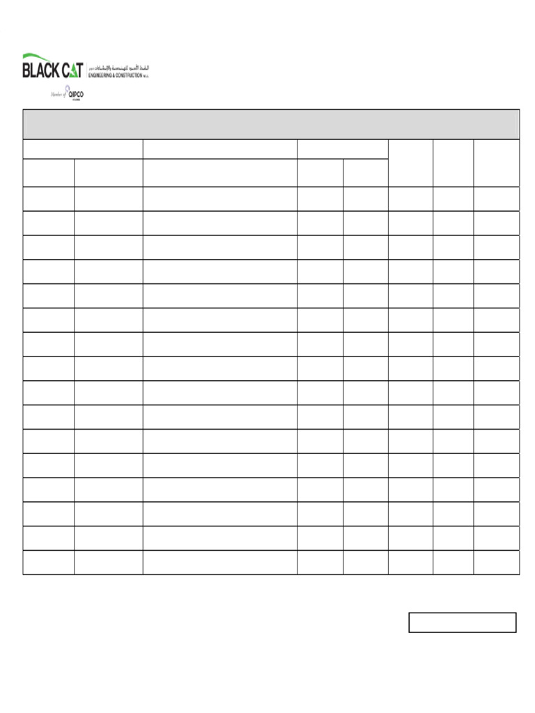 BCEC QC M 71, Rev.0 Punch Items Clearance Form | PDF