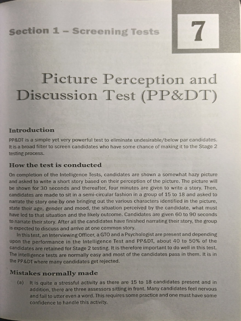 PP&DT: Screening Test Insights | PDF | Psychology | Behavioural Sciences