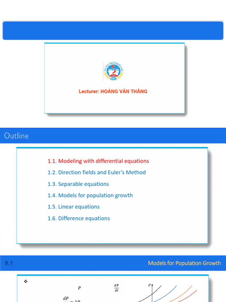 Differential Equations and Models | PDF | Equations | Differential ...