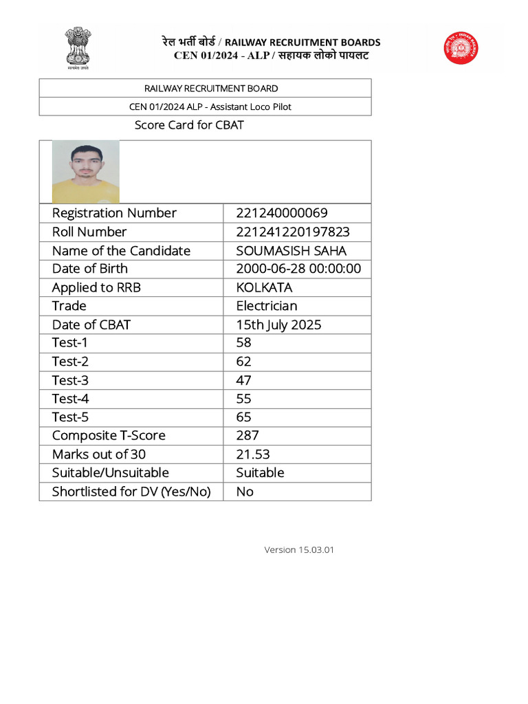 Rrb Alp 2024 Cbat | PDF