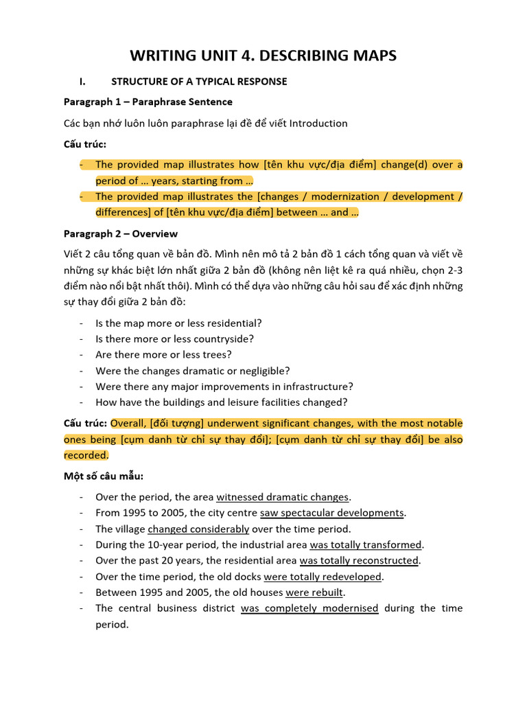 Writing Unit 4. Map | PDF