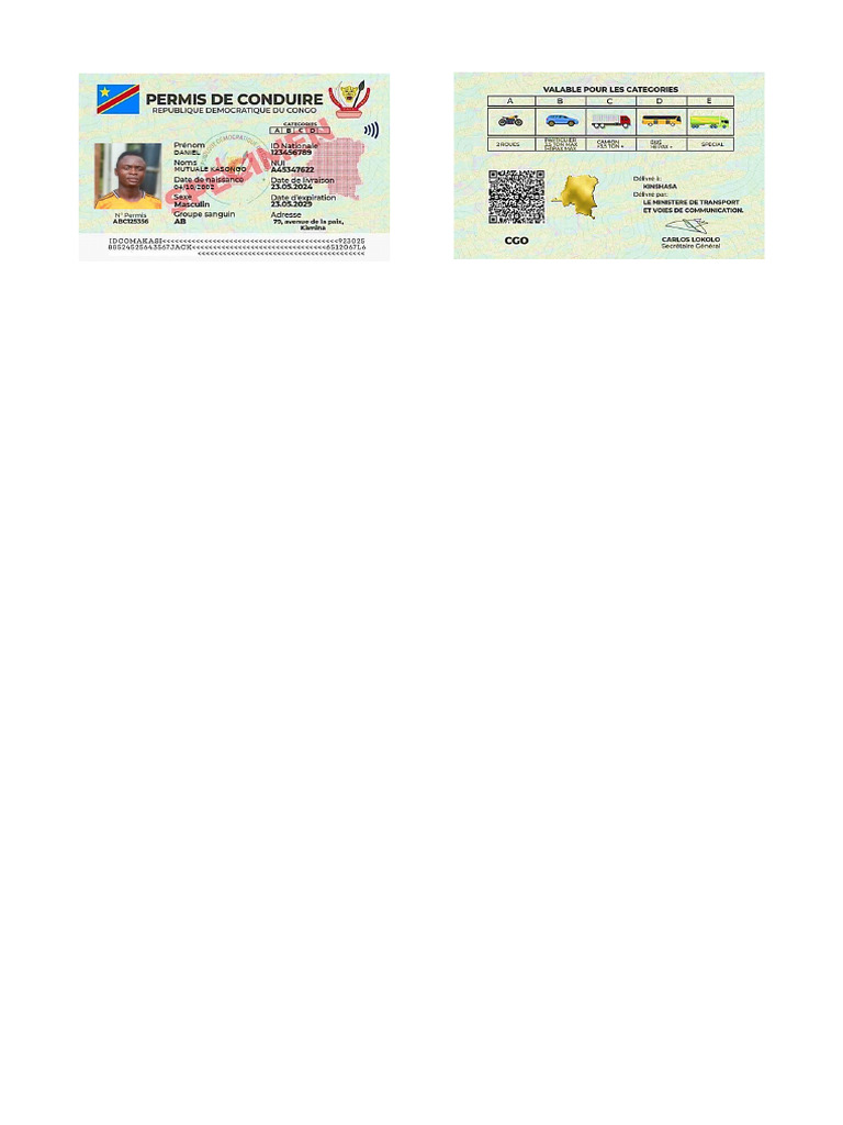 Permis de Conduire 2025 Rtyui-1 | PDF