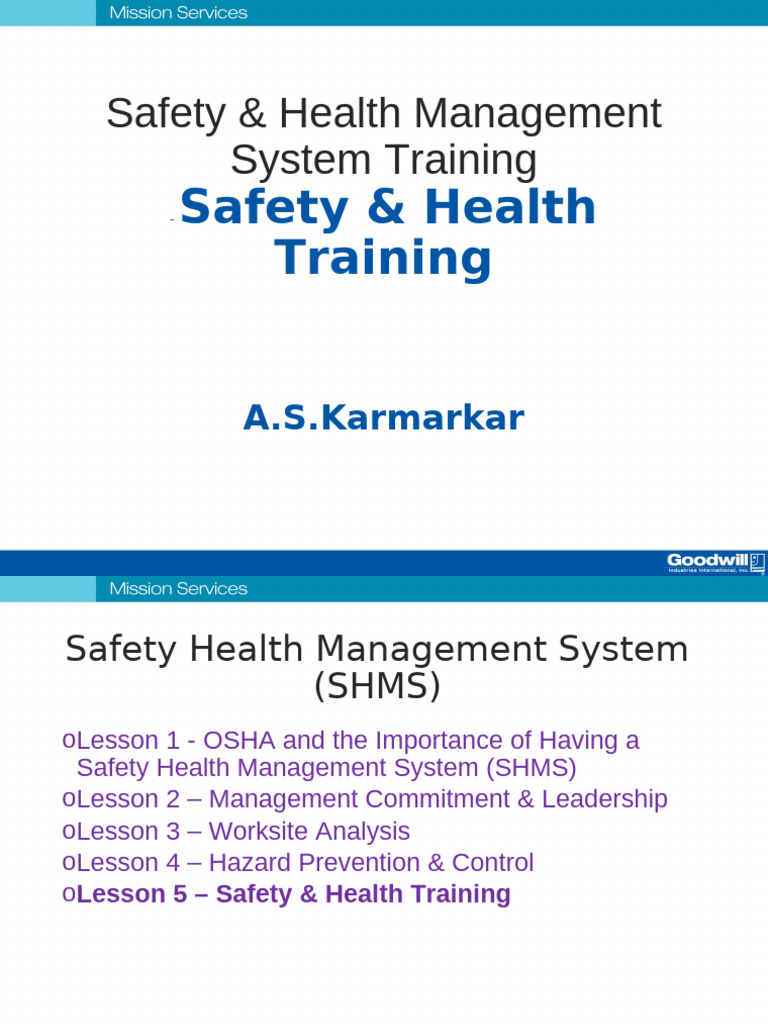 OSHA Safety Training Management Guide | PDF | Occupational Safety And ...