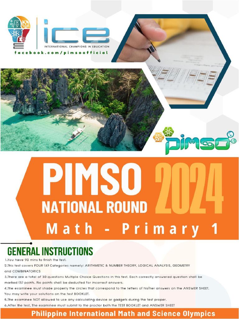 Primary 1 - Pimso Math NR 2024 | PDF
