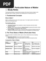 Class 8 Science: Particulate Matter Notes | PDF | Gases | Liquids
