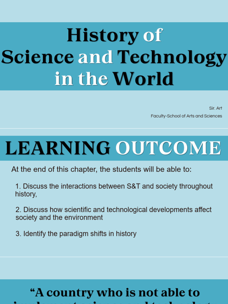 History of Science and Technology | PDF | Ancient Egypt | Middle Ages