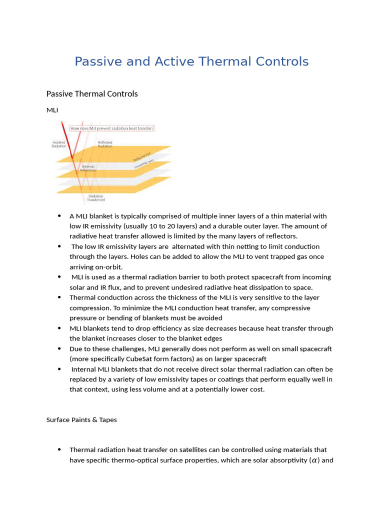 Passive and Active Thermal Controls | PDF | Heat Transfer | Infrared