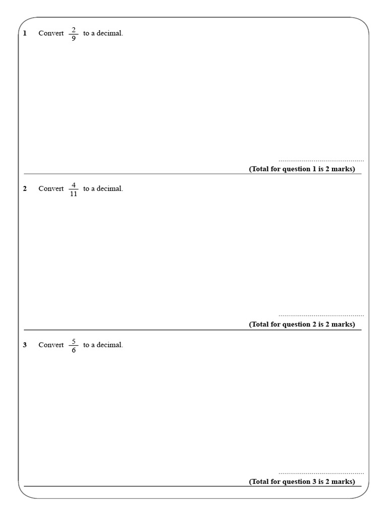 Converting Decimals to Fractions Guide | PDF | Decimal | Algebra