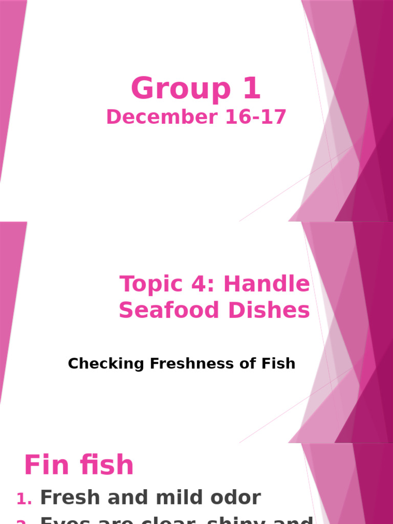Seafood Freshness and Cooking Guide | PDF | Sautéing | Grilling