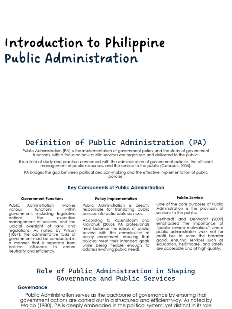 Overview of Philippine Public Administration | PDF | Governance | Policy