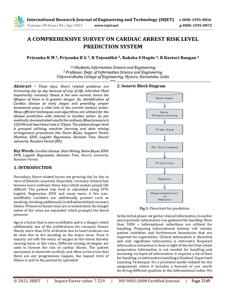 Cardiac Arrest Risk Prediction Survey | PDF | Support Vector Machine ...
